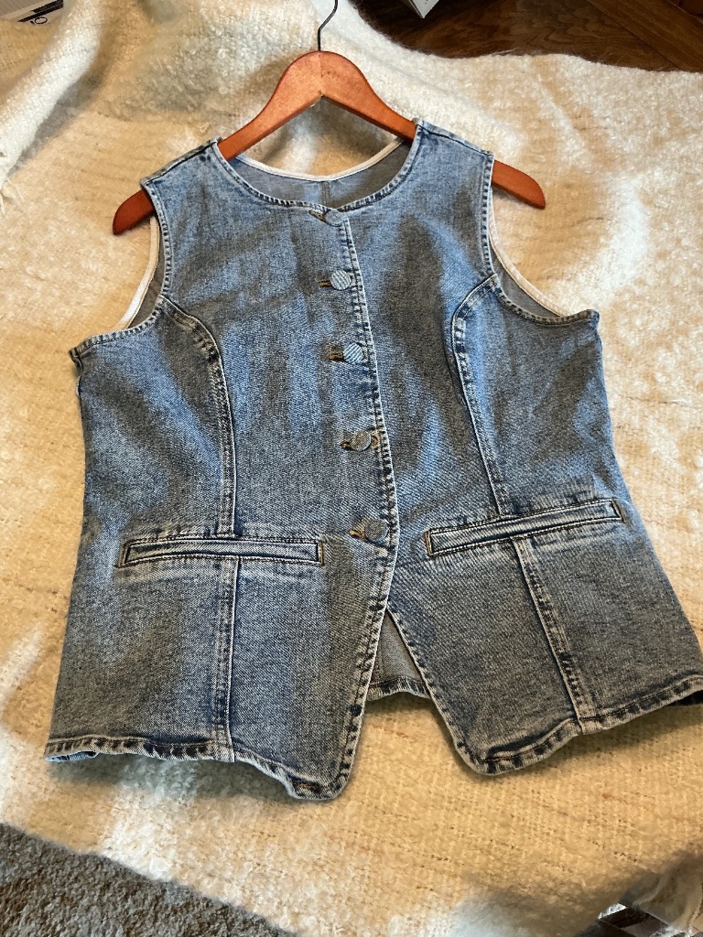 Tankaneo Button Down Denim Vest